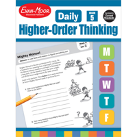 Evan-Moor Evan-Moor Daily Higher-Order Thinking Grade 5 Teacher Edition Supplemental Teaching Resource Book, Brainteasers Activities - Homeschooling & Classroom Resource Workbook 1629384585 Book Cover