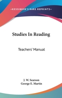 Studies In Reading: Teachers' Manual 1163283010 Book Cover