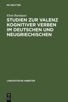 Studien Zur Valenz Kognitiver Verben Im Deutschen Und Neugriechischen 3484302623 Book Cover