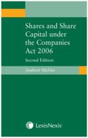 Shares and Share Capital under the Companies Act 2006 178473439X Book Cover
