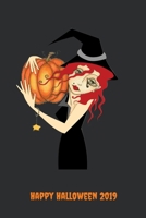 Happy Halloween 2019: Blank Lined Halloween Gift Notebook, 6 x 9, 120 White Color Pages, Matte Finish Cover 1695952146 Book Cover