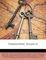 Transactions, Volume 61 117456198X Book Cover