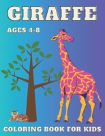Giraffe Coloring Book: For Kids ages 4-8 - Big and Simple Designs Cute Images For Children -Perfect Gift Idea for Girls and Boys -Zoo Animals B08PJPQFPH Book Cover