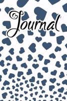 Journal: Blue & White Falling Hearts Journal for women to write in 1657882357 Book Cover