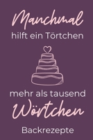 MANCHMAL HILFT EIN TÖRTCHEN MEHR ALS TAUSEND WÖRTCHEN BACKREZEPTE: A4 Notizbuch PUNKTIERT Backen Rezeptbuch zum Selberschreiben | Schöne Geschenkidee ... Hobbybäcker | Backrezepte (German Edition) 1670451658 Book Cover
