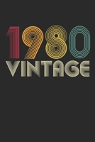 Vintage notebook paper 1980 Birthday 40th Gift 1679723766 Book Cover