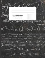 Graph Paper Composition Notebook: Grid Paper Notebook, Quad Ruled (4 Squares per Inch), 100 Pages, 8.5 in x 11 in (Large) 1082146188 Book Cover