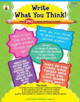 Write What You Think!, Grades 3 - 8 1600220975 Book Cover