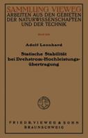 Statische Stabilitat Bei Drehstrom-Hochleistungsubertragung 3663040526 Book Cover