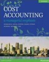 Cost Accounting, a Managerial Emphasis, 1st Australian Edition 1442554770 Book Cover