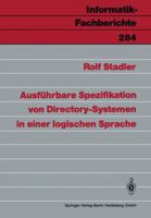 Ausfuhrbare Spezifikation Von Directory-Systemen in Einer Logischen Sprache 3540545468 Book Cover