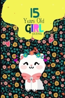 15 Year Old Girl Journal: Cute Cat Diary for Kids to Keep Memories, Both Lined and Blank 100 Pages, 6' X 9' , Happy Birthday Notebook, Sketchbook ... best gifts for 15 year Old, cat notebook 1672752574 Book Cover