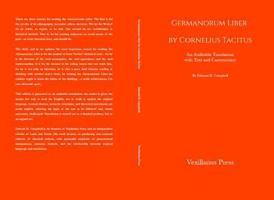 Germanorum Liber by Cornelius Tacitus: An Auditable Translation with Text and Commentary B0GZDKLSCK Book Cover