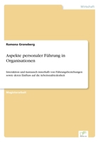 Aspekte Personaler Fuhrung in Organisationen 3838691512 Book Cover