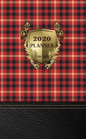 2020 Planner Jan-Dec: Monthly and Weekly One Year Planner with Red Tartan and Black Leather and Elegant Label with 12 Months Calendar (Jan-Dec 2020) (Tartan & Leather) 1697737978 Book Cover