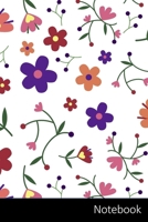 Notebook: Blumen, Muster, Fr�hling, Gr�n Notizbuch / Tagebuch / Schreibheft / Notizen - 6 x 9 Zoll (15,24 x 22,86 cm), 150 Seiten, gl�nzende Oberfl�che. 1701292408 Book Cover