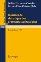 Journees de Statistique Des Processus Stochastiques (Lecture Notes in Computer Science) B00EZ19PEC Book Cover