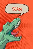 Sean: Personalized Dino Isometric DOT Paper notebook 120 pages 6"x9" 1796801704 Book Cover