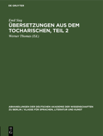 Übersetzungen aus dem Tocharischen, Teil 2 3112644859 Book Cover
