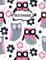 Sketchbook: Pink Owls Sketching Book To Practice Drawing & Doodling, Artist Paint Pad, Large Blank Pages (8.5 x 11 in) 1712269143 Book Cover