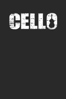 Cello: 6 x 9 (A5) Graph Paper Squared Notebook - Distressed Look Cello Journal Gift For Cellists (108 Pages) 1671567277 Book Cover