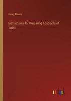 Instructions for Preparing Abstracts of Titles 3368192027 Book Cover