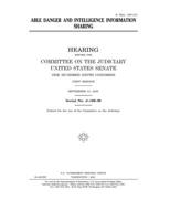 Able Danger and intelligence information sharing 1673959318 Book Cover