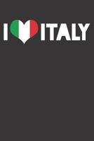 Italy Notebook: Vintage I Love Italy Europe Vacation Holiday Soccer Gift 6x9 Dot Grid Dotted 120 Pages for School College 1079234993 Book Cover