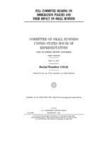 Full committee hearing on immigration policies and their impact on small business 167858942X Book Cover