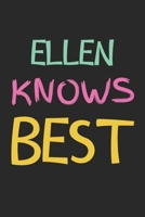 Ellen Knows Best: Lined Journal, 120 Pages, 6 x 9, Ellen Personalized Name Notebook Gift Idea, Black Matte Finish (Ellen Knows Best Journal) 1675874980 Book Cover