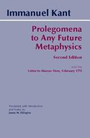 Prolegomena zu einer jeden künftigen Metaphysik, die als Wissenschaft wird auftreten können 0672601877 Book Cover