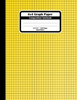 4x4 Graph Paper Composition Notebook: Square Grid or Quad Ruled Paper. Large Size Notebook With 120 Sheets, Yellow Squares Book Cover. 1710101016 Book Cover