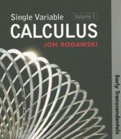 Single Variable Calculus: Early Transcendentals, Volume 1 142921077X Book Cover