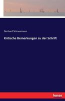 Kritische Bemerkungen Zu Der Schrift 3743457903 Book Cover