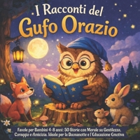 I RACCONTI DEL GUFO ORAZIO: Favole per Bambini 4-8 anni: 50 Storie con Morale su Gentilezza, Coraggio e Amicizia. Ideale per la Buonanotte e l'Educazione Emotiva. B0FTZ9BQ9J Book Cover