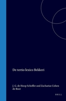 De tertio lexico Bekkeri (Latin Edition) 900456828X Book Cover