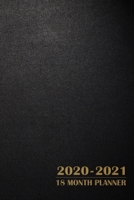 2020 - 2021 18 Month Planner: Elegant Leather Texture Gold Black Paper Metallic Gel Pens Pastel Ink Neon Color Glitter January 2020 June 2021 Daily Organizer Calendar Agenda Work, Travel, School Home  1706307764 Book Cover