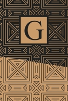 G: Art Deco Initial G Monogram Notebook, G Monogrammed Journal Gift 1693680181 Book Cover