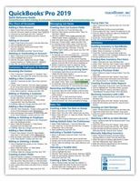 QuickBooks Pro 2019 Quick Reference Training Card - Laminated Tutorial Guide Cheat Sheet (Instructions and Tips) 1941854265 Book Cover