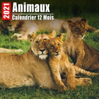 Calendrier 2021 Animaux: Mini Photos Calendrier Animaux Et Organisateur Mensuel Avec Citations Inspirantes Chaque Mois B08HG8YFCZ Book Cover