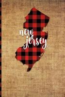 New Jersey: 6" x 9" | 108 Pages: Buffalo Plaid New Jersey State Silhouette Hand Lettering Cursive Script Design on Soft Matte Cover | Notebook, Diary, ... the Garden State in Trenton and Jersey City 1726395227 Book Cover