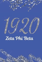 Zeta Phi Beta: blank lined journal; zeta phi beta merchandise; finer woman; 1920 so sweet 1698520611 Book Cover