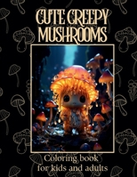 Cute Creepy Mushrooms Coloring Book: A Magical Adventure with 40 Coloring Pages for kids and adults B0CP2L7G9T Book Cover