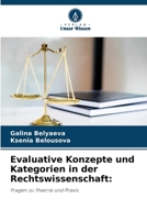 Evaluative Konzepte und Kategorien in der Rechtswissenschaft:: Fragen zu Theorie und Praxis 6205944588 Book Cover