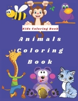 Kids Coloring Book: Animals Coloring book 100 Pages B08NF34JK2 Book Cover