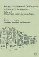 Fourth International Conference on Minority Languages: Western and Eastern European Papers (Multilingual Matters) 1853591114 Book Cover