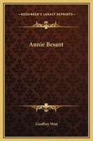 Annie Besant 0766133176 Book Cover