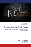 A Linguistic Study of Errors 3659413828 Book Cover