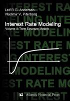 Interest Rate Modeling. Volume 2: Term Structure Models 0984422110 Book Cover