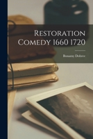Restoration Comedy 1660 1720 1016017146 Book Cover